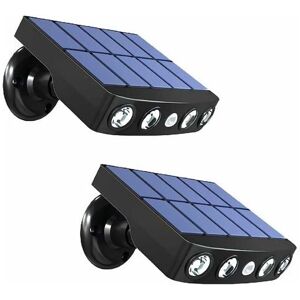 TONCHEAN Solar Light Outdoor Solar Lighting Motion Sensor Waterproof Solar Outdoor 2pcs Black
