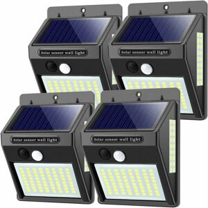 HOOPZI Solar Lights for Outdoor with Motion Sensor, ,High Quality 100LED-1000Lumen Solar Light Outdoor 1200mAh Waterproof Wall Light Solar Led Outdoor Solar