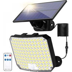 CYSLMUK Solar Lights Outdoor, 118 led Solar Motion Sensor Light with Remote Control, IP65 Waterproof Solar Garden Light