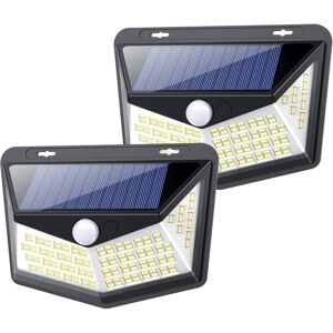 GOTRAYS Solar Lights Outdoor 164 led, Solar Lights Outdoor Motion Sensor, Super Bright 270° Lighting Range IP65 Waterproof 1800mAh Solar Powered Wall Light