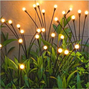 TONCHEAN Solar Lights Outdoor, 2 Pieces 10 led Solar Lights Fireflies for Garden, Balcony, Outdoor Solar Lamp Garden Decoration, Waterproof IP65, [Energy