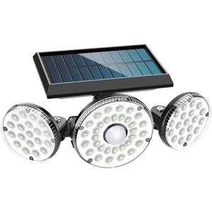 TINOR Solar Lights Outdoor, 70 LED Solar Light Outdoor with Motion Sensor, IP65 Waterproof, 360° Rotatable Solar Wall Light for Garden Balcony