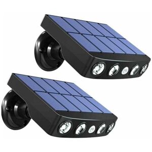 YMYNY Solar Motion Sensor Light Outdoor, Waterproof Solar Light Outdoor, Wireless Outdoor Lighting, Garden Wall Lamp, 2 Pack mumu