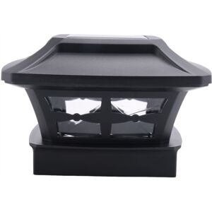 TLILY Solar Post Cap Lights for Wooden Posts Garden Decoration Black