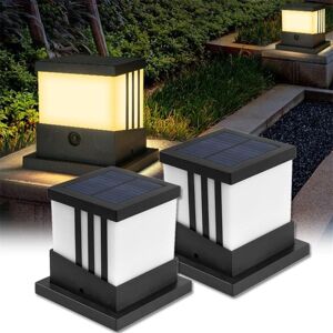Tonchean - Solar Post Cap Lights Outdoor, Waterproof for Deck or Patio, (2 Pack)