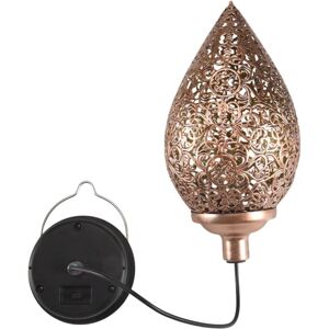 TLILY Solar Powered led Moroccan Hanging Lantern Retro Pattern Projection Lamp Outdoor Garden Decor Fairy Light Kit