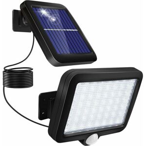 DEWDAT Solar Powered Outdoor Lights with Motion Sensor 56 LEDs Solar Powered Outdoor Lights IP65 Waterproof 120° Angle Solar Garden Light with 5m Cable for