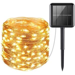 Solar String Lights, 10 m, 100 LEDs, 8 Modes, IP65 Protection, Suitable for Christmas Trees, Gardens, Balconies, Decorations Ymyny
