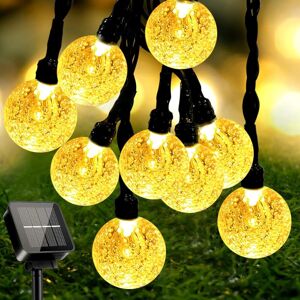 TONCHEAN Solar String Lights, 11M 60 led Crystal Solar String Lights Outdoor Indoor 8 Modes, IP65 Waterproof Solar Lantern Outdoor for Garden, Terrace,
