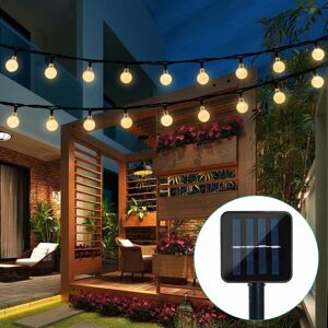 HOOPZI Solar String Lights Garden,6.5m 30 Crystal Balls Waterproof led Fairy Lights, 8 Modes Outdoor Solar Powered Lights, Decorative Lighting for Home,