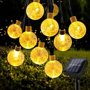 IKODM Solar String Lights Outdoor, 11M 60 led Waterproof Solar String Lights, 8 Modes Solar String Lights Outdoor for Garden, Patio, Parties (Warm White)