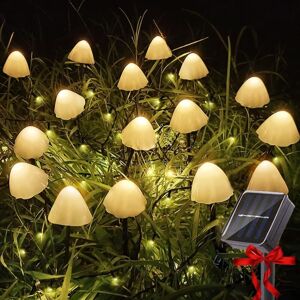 WDDNAOT Solar String Lights Outdoor, 12 led Mini Solar Mushroom Lights Waterproof, 8 Modes Solar String Lights Decorative Christmas Lights for Garden, Patio,