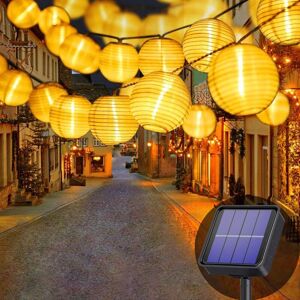 LINGHHANG Solar String Lights Outdoor - 5M 20 led Lanterns 8 Modes Waterproof Solar Lighting for Garden Balcony Yard Wedding Christmas Party (Warm White)