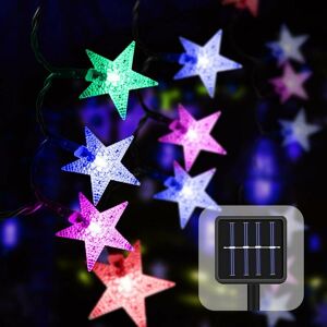 HOOPZI Solar String Lights Outdoor 7M 50 led Waterproof Star Decorative Christmas Solar Lamp for Party, Wedding, Garden, Shop, Home Outdoor (Multicolor)