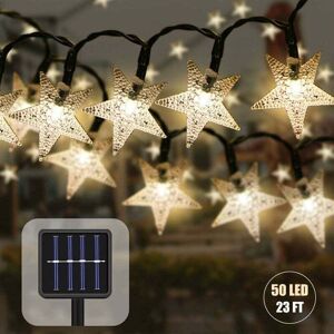 LINGHHANG Solar String Lights Outdoor 7M 50 led Waterproof Star Solar Lamp Christmas Decorative for Party, Wedding, Garden, Store, Outdoor Home