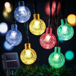 TINOR Solar String Lights Outdoor, 9M 60LEDs Outdoor String Lights, 8 Modes IP65 Waterproof Solar Outdoor String Lights for Garden, Yard, Wedding, Party,