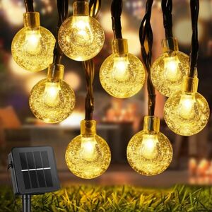 TINOR Solar String Lights Outdoor, 9M 60LEDs Outdoor String Lights, 8 Modes IP65 Waterproof Solar Outdoor String Lights for Garden, Yard, Wedding, Party,