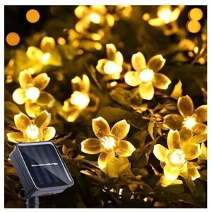 YMYNY Solar String Lights Outdoor, Cherry Blossom Fairy Lights, 50 LEDs Waterproof for Garden, Patio, Christmas, Indoor Decoration, Warm White mumu