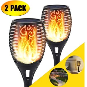 IKODM Solar Torch Light, Flame Light Effect Lamp Decoration Flickering 96 led Flames Lights Outdoor Garden/Yard Pathways Realistic Flickering, IP65