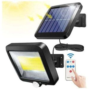 ZVD Ulisem Solar Light Outdoor with Remote Control, Waterproof Motion Sensor, 100 LED, Powerful IPX65 Waterproof Outdoor Solar Light for Garage Gate and