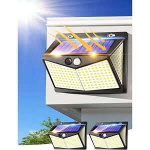 ZVD Solar Lights Outdoor, 208 LED Outdoor LED Floodlight Motion Sensor IP65, Outdoor Solar LED Spotlight, Outdoor Lighting with Sensor, Wall Light