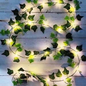 CYSLMUK 1 PCS 5M Leaf String Lights, Artificial Plants with 50 LEDs and Green Leaf, LED Vine Lights String for Garden, Yard, Home, Patio, Wedding Party CYSLMUK 1 PCS 5M Leaf String Lights, Artificial Plants with 50 LEDs and Green Leaf, LED Vine Lights String for Garden, Yard, Home, Patio, Wedding Party