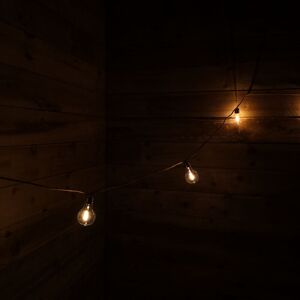 Premier Decorations - 10 A60 Bulb 4.5m Jute Rope Party Festoon Christmas Outdoor Lights in Warm White Premier Decorations - 10 A60 Bulb 4.5m Jute Rope Party Festoon Christmas Outdoor Lights in Warm White