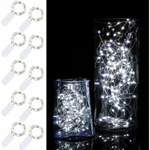 HOOPZI 10 Pack 2m Fairy Light 20 led Battery Operated Fairy Lights Waterproof Copper Wire Starry Strings for diy Christmas Wedding Party Decoration (Cool HOOPZI 10 Pack 2m Fairy Light 20 led Battery Operated Fairy Lights Waterproof Copper Wire Starry Strings for diy Christmas Wedding Party Decoration (Cool