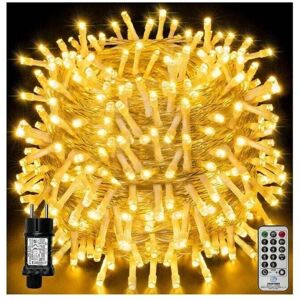 YMYNY 100m 1000LED led String Lights, IP44 Waterproof Christmas Lights with Remote Control and Timer, 8 Modes, Warm White mumu YMYNY 100m 1000LED led String Lights, IP44 Waterproof Christmas Lights with Remote Control and Timer, 8 Modes, Warm White mumu