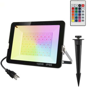 WOIYIC 100W RGB LED Outdoor Floodlight, RGB LED Color Floodlight LED Garden Color Spotlight with Remote Control 16 Colors 4 Modes Waterproof IP65 for Tree WOIYIC 100W RGB LED Outdoor Floodlight, RGB LED Color Floodlight LED Garden Color Spotlight with Remote Control 16 Colors 4 Modes Waterproof IP65 for Tree