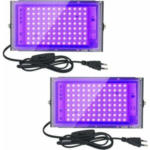 ANPVIZ 100W UV LED Floodlight, Blacklight, IP65 Waterproof, UV LED Light, Aquarium Effect Lighting, Parties, Fluorescent Paint, Fluorescent Poster, Neon ANPVIZ 100W UV LED Floodlight, Blacklight, IP65 Waterproof, UV LED Light, Aquarium Effect Lighting, Parties, Fluorescent Paint, Fluorescent Poster, Neon