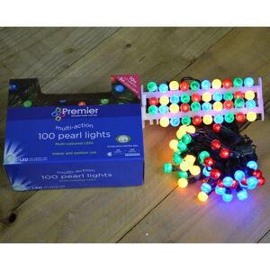 SAMUEL ALEXANDER 10m 100 LED Premier Multi Action Outdoor Pearl Christmas Lights Multi Coloured SAMUEL ALEXANDER 10m 100 LED Premier Multi Action Outdoor Pearl Christmas Lights Multi Coloured