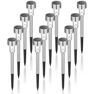 LINGHHANG 12 Pack (Warm White) Solar Lights Outdoor Waterproof Stainless Steel Solar Powered Lights for Patio, Lawn, Yard and Landscape LINGHHANG 12 Pack (Warm White) Solar Lights Outdoor Waterproof Stainless Steel Solar Powered Lights for Patio, Lawn, Yard and Landscape