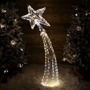 Samuel Alexander - 1.2m Light up Soft Acrylic 2D Shooting Christmas Star with 200 LEDs in Warm White Samuel Alexander - 1.2m Light up Soft Acrylic 2D Shooting Christmas Star with 200 LEDs in Warm White