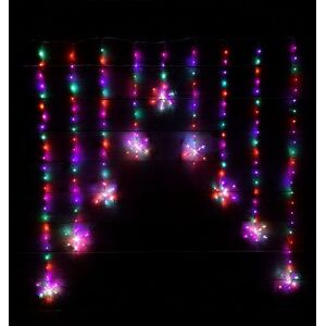 PREMIER DECORATIONS 1.2m Christmas Static Snowflake LED Silver Pin Wire V Curtain Lights in Rainbow PREMIER DECORATIONS 1.2m Christmas Static Snowflake LED Silver Pin Wire V Curtain Lights in Rainbow