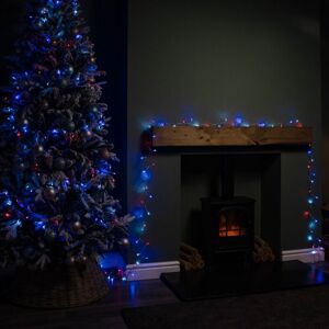 Samuel Alexander - 16m 200 led SupaBrights Multi-Action Christmas String Lights with Timer in Blue, Red & White on Clear Cable Samuel Alexander - 16m 200 led SupaBrights Multi-Action Christmas String Lights with Timer in Blue, Red & White on Clear Cable