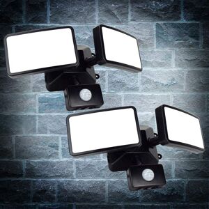 WOIYIC 2 Pack 20W LED Spotlights with 180° Motion Sensor - Double Head - Multi-Angle Adjustable - 5.11 x 3.14 Inch - IP65 Waterproof LED Ass Lamp for WOIYIC 2 Pack 20W LED Spotlights with 180° Motion Sensor - Double Head - Multi-Angle Adjustable - 5.11 x 3.14 Inch - IP65 Waterproof LED Ass Lamp for