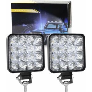 Orchidée - 2 Pcs Square led work light , 3.3 inch mini 48W 12V 24V led work light, flood light work lights for offroad Car trucks suv 4x4 tractor , Orchidée - 2 Pcs Square led work light , 3.3 inch mini 48W 12V 24V led work light, flood light work lights for offroad Car trucks suv 4x4 tractor ,