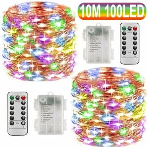 HOOPZI 2 x10m led String Lights with Battery 100 LEDs Timer Function with Remote Control IP65 Waterproof Indoor and outdoor decoration for Christmas Wedding HOOPZI 2 x10m led String Lights with Battery 100 LEDs Timer Function with Remote Control IP65 Waterproof Indoor and outdoor decoration for Christmas Wedding