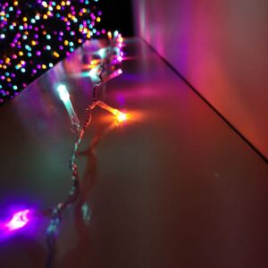 Premier Decorations - 200 led 16m Premier Christmas Outdoor Multi Function Timer Lights with Clear Cable in Rainbow Premier Decorations - 200 led 16m Premier Christmas Outdoor Multi Function Timer Lights with Clear Cable in Rainbow