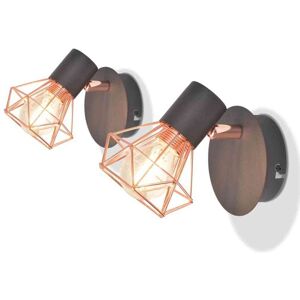 vidaXL 244393 Wall Lighting with 2 LED Bulbs vidaXL 244393 Wall Lighting with 2 LED Bulbs