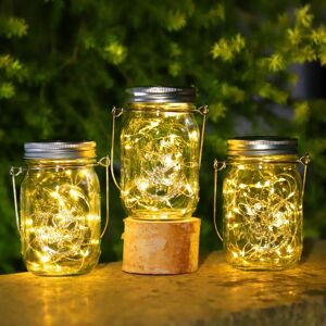 TONCHEAN 3 Pieces Solar Lanterns Outdoor - 30LED Solar Lights Outdoor Garden, IP65 Waterproof Outdoor Lantern, Mason Jar Solar Hanging Lights for Garden Tree TONCHEAN 3 Pieces Solar Lanterns Outdoor - 30LED Solar Lights Outdoor Garden, IP65 Waterproof Outdoor Lantern, Mason Jar Solar Hanging Lights for Garden Tree