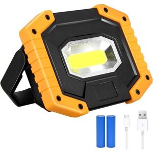 TEHTUY 30W 2000LM Rechargeable LED Floodlight, Construction Site Work Light with 2 x 18650 Batteries, 3 Modes, Portable USB LED Lantern for Camping, TEHTUY 30W 2000LM Rechargeable LED Floodlight, Construction Site Work Light with 2 x 18650 Batteries, 3 Modes, Portable USB LED Lantern for Camping,