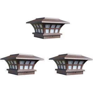 TLILY 3X Solar Post Lamp Outdoor Waterproof Column Head Light for Garden Wall Lamp Garden Fence Landscape Lamp for Gate Garden TLILY 3X Solar Post Lamp Outdoor Waterproof Column Head Light for Garden Wall Lamp Garden Fence Landscape Lamp for Gate Garden