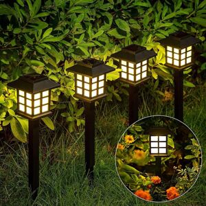 COOCHEER 4 Pack Outdoor Solar Garden Lights LED Small House Waterproof Lawn Light Intelligent Light Control Warm Color COOCHEER 4 Pack Outdoor Solar Garden Lights LED Small House Waterproof Lawn Light Intelligent Light Control Warm Color