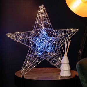 SAMUEL ALEXANDER 55cm Light up Double Star Silhouette Christmas Decoration with 240 Cool & Warm White LEDs SAMUEL ALEXANDER 55cm Light up Double Star Silhouette Christmas Decoration with 240 Cool & Warm White LEDs