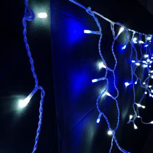 PREMIER DECORATIONS 640 LED 16m Premier Christmas Outdoor 8 Function Icicle Lights in Blue & White PREMIER DECORATIONS 640 LED 16m Premier Christmas Outdoor 8 Function Icicle Lights in Blue & White