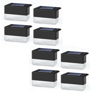 LINGHHANG 8 Pack Solar Railing led Lights, Solar Lights Outdoor, Solar Step Light Waterproof Solar Step Light Used for Stairs, Fence, Deck, Garden, Patio y LINGHHANG 8 Pack Solar Railing led Lights, Solar Lights Outdoor, Solar Step Light Waterproof Solar Step Light Used for Stairs, Fence, Deck, Garden, Patio y