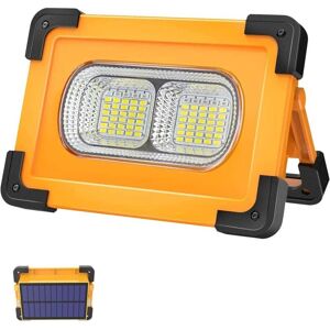 TINOR 80W Rechargeable led Floodlight 4 Modes Super Bright Work Light Portable led Floodlight with Solar Panel Site Lamp for Construction Site, Camping, TINOR 80W Rechargeable led Floodlight 4 Modes Super Bright Work Light Portable led Floodlight with Solar Panel Site Lamp for Construction Site, Camping,
