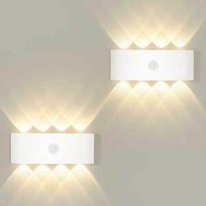 TRIMEC 8W Applique avec Détecteur de Mouvement,Allumage et Extinction Automatiques Applique Blanc Chaud 3000K,Lampe Mural Capteur d'éclairage pour TRIMEC 8W Applique avec Détecteur de Mouvement,Allumage et Extinction Automatiques Applique Blanc Chaud 3000K,Lampe Mural Capteur d'éclairage pour